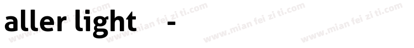 aller light字体字体转换
